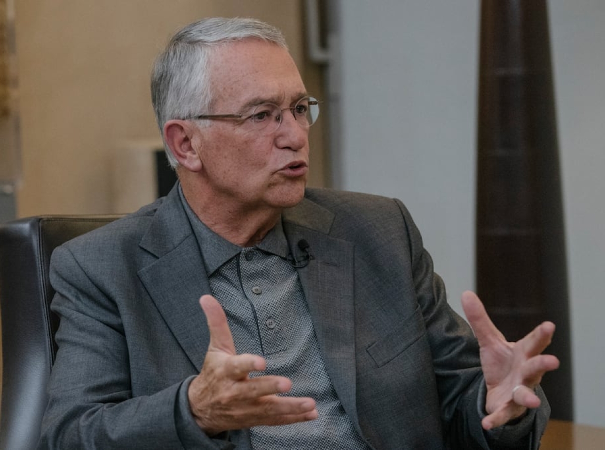 Ricardo Salinas, en Ciudad de México, el 26 de febrero de 2025. Luis Antonio Rojas (Bloomberg)